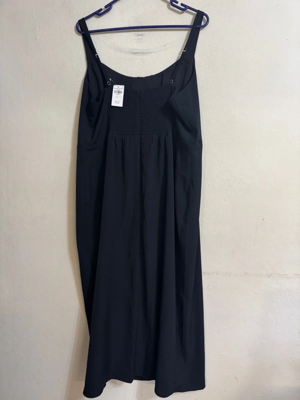 Abercrombie & Fitch Classic Black Sleeveless Midi Dress with Side Slit Sz XL NWT